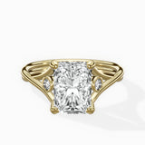 Twisted Band Solitaire Engagement Ring