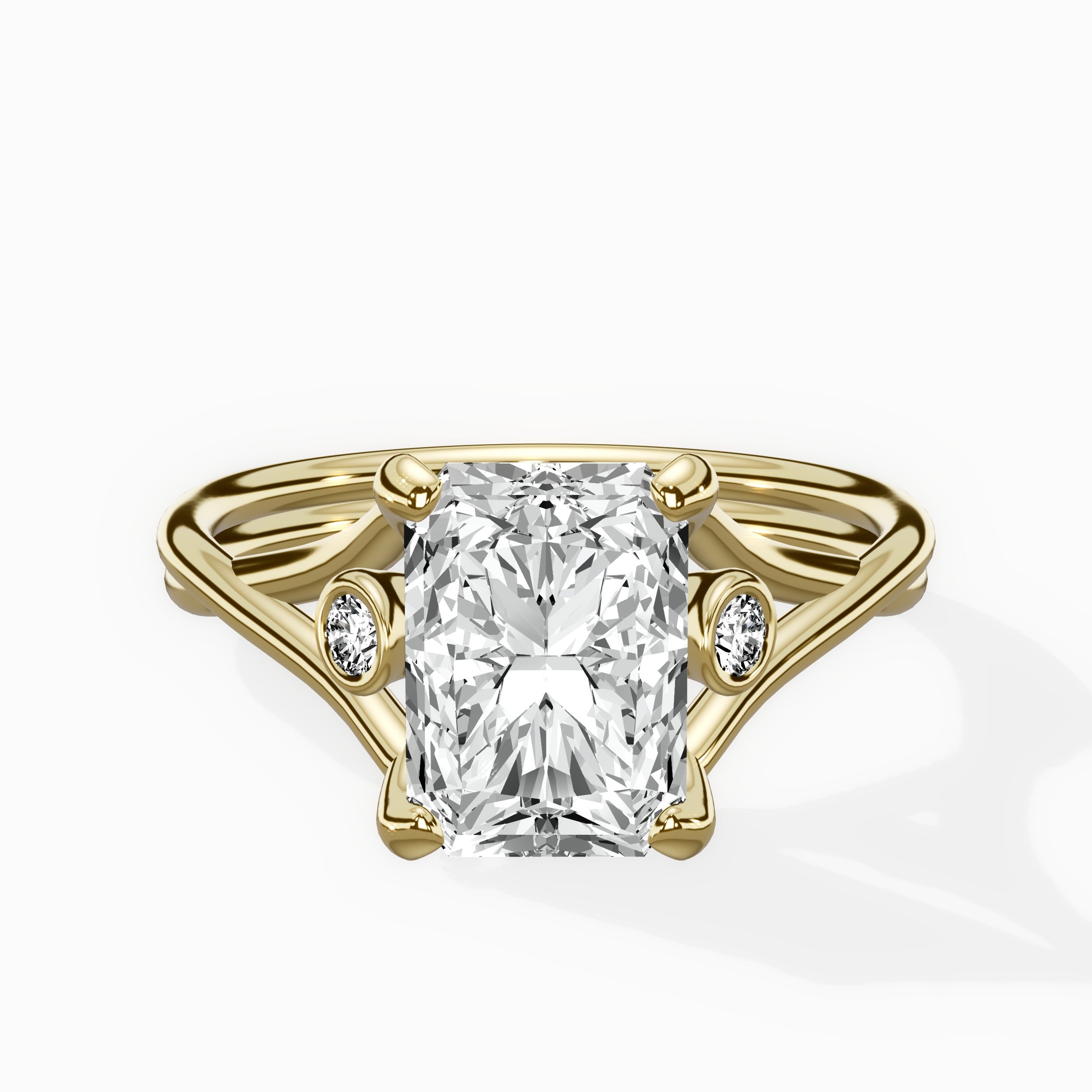 Twisted Band Solitaire Engagement Ring