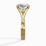 Twisted Band Solitaire Engagement Ring