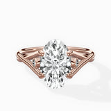 Twisted Band Solitaire Engagement Ring