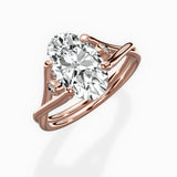 Twisted Band Solitaire Engagement Ring
