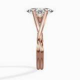 Twisted Band Solitaire Engagement Ring