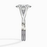 Twisted Band Solitaire Engagement Ring
