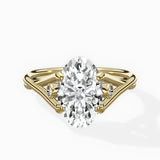 Twisted Band Solitaire Engagement Ring