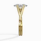 Twisted Band Solitaire Engagement Ring