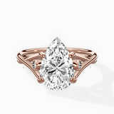 Twisted Band Solitaire Engagement Ring