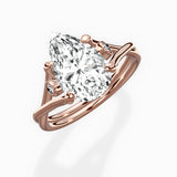 Twisted Band Solitaire Engagement Ring