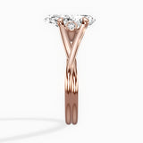 Twisted Band Solitaire Engagement Ring