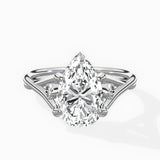 Twisted Band Solitaire Engagement Ring