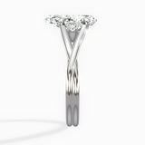 Twisted Band Solitaire Engagement Ring