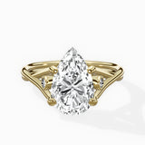 Twisted Band Solitaire Engagement Ring