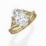 Twisted Band Solitaire Engagement Ring