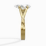 Twisted Band Solitaire Engagement Ring