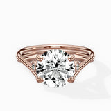 Twisted Band Solitaire Engagement Ring