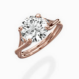 Twisted Band Solitaire Engagement Ring