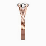 Twisted Band Solitaire Engagement Ring
