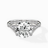 Twisted Band Solitaire Engagement Ring