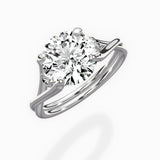 Twisted Band Solitaire Engagement Ring