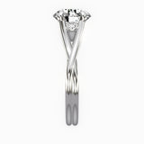 Twisted Band Solitaire Engagement Ring