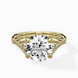Twisted Band Solitaire Engagement Ring