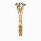 Twisted Band Solitaire Engagement Ring