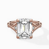 Twisted Band Solitaire Engagement Ring