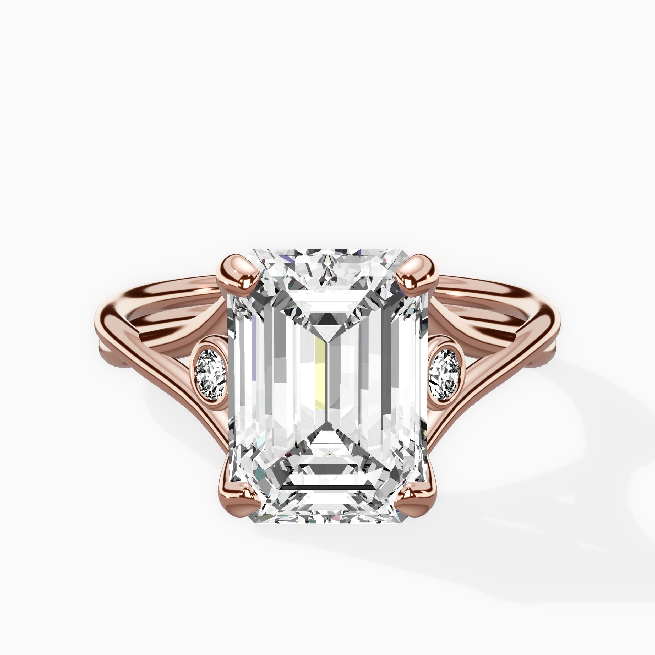 Twisted Band Solitaire Engagement Ring