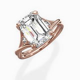 Twisted Band Solitaire Engagement Ring