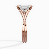 Twisted Band Solitaire Engagement Ring