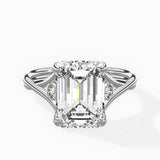 Twisted Band Solitaire Engagement Ring