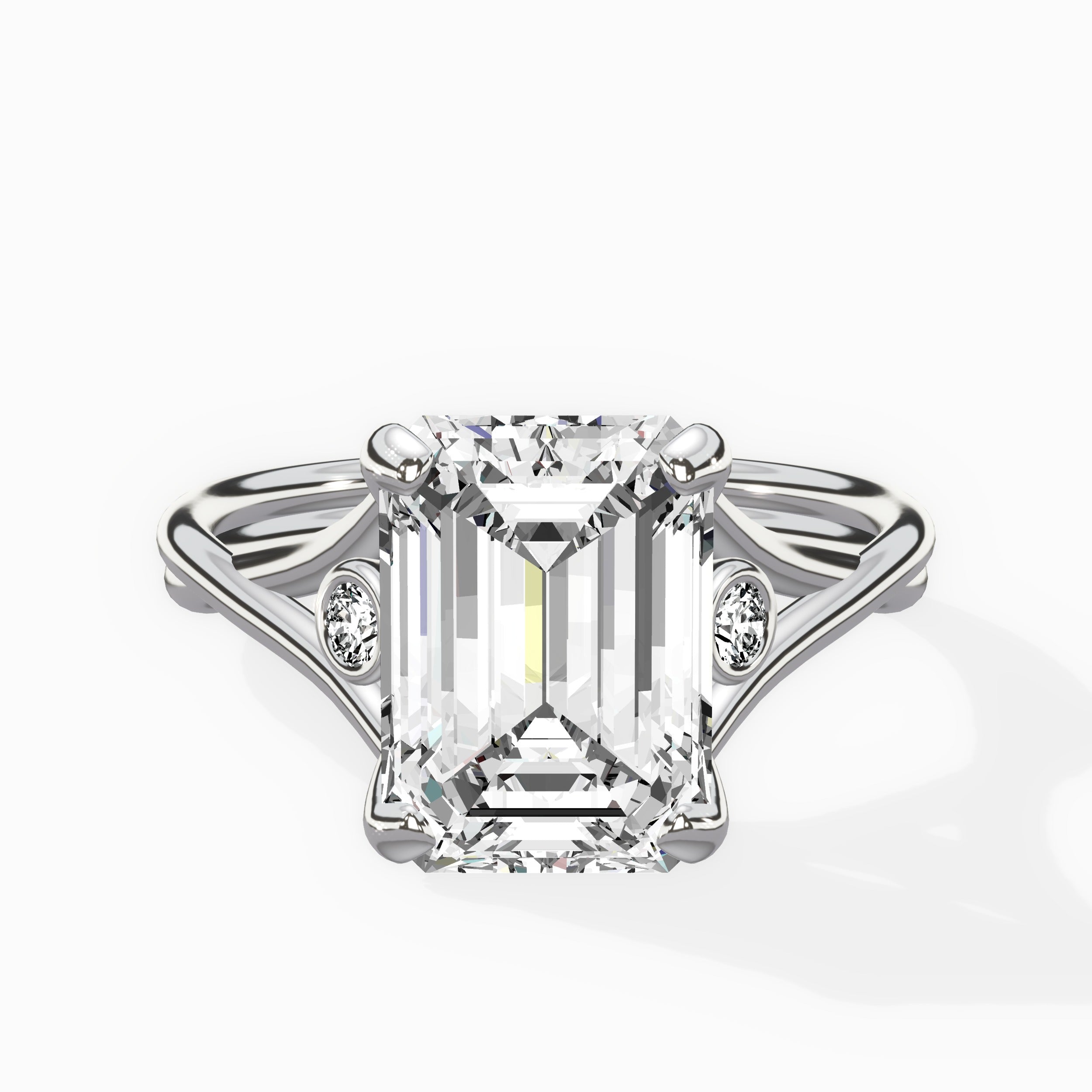 Twisted Band Solitaire Engagement Ring
