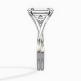 Twisted Band Solitaire Engagement Ring
