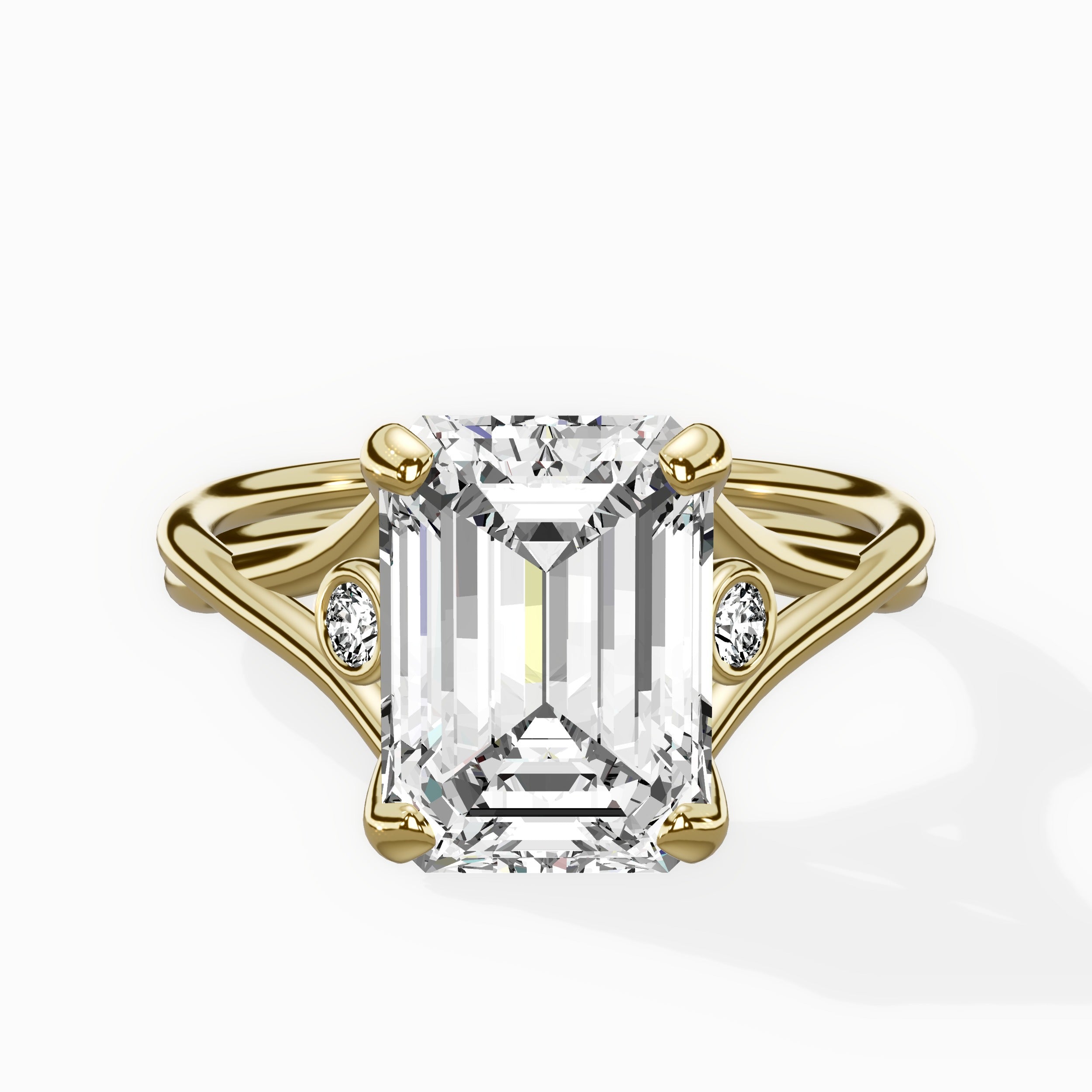Twisted Band Solitaire Engagement Ring