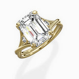 Twisted Band Solitaire Engagement Ring
