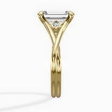 Twisted Band Solitaire Engagement Ring