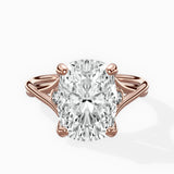 Twisted Band Solitaire Engagement Ring