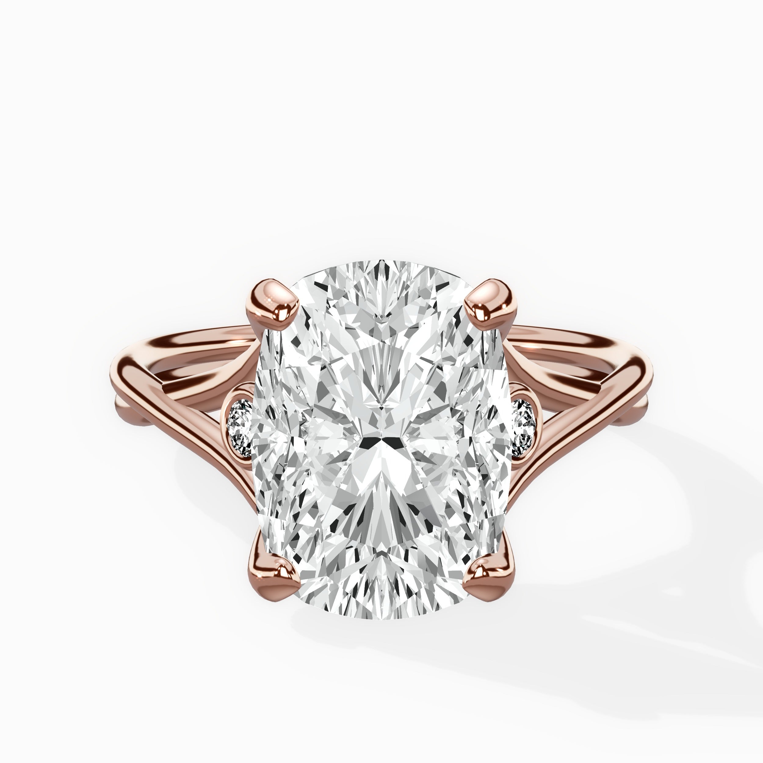 Twisted Band Solitaire Engagement Ring