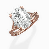 Twisted Band Solitaire Engagement Ring