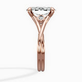 Twisted Band Solitaire Engagement Ring