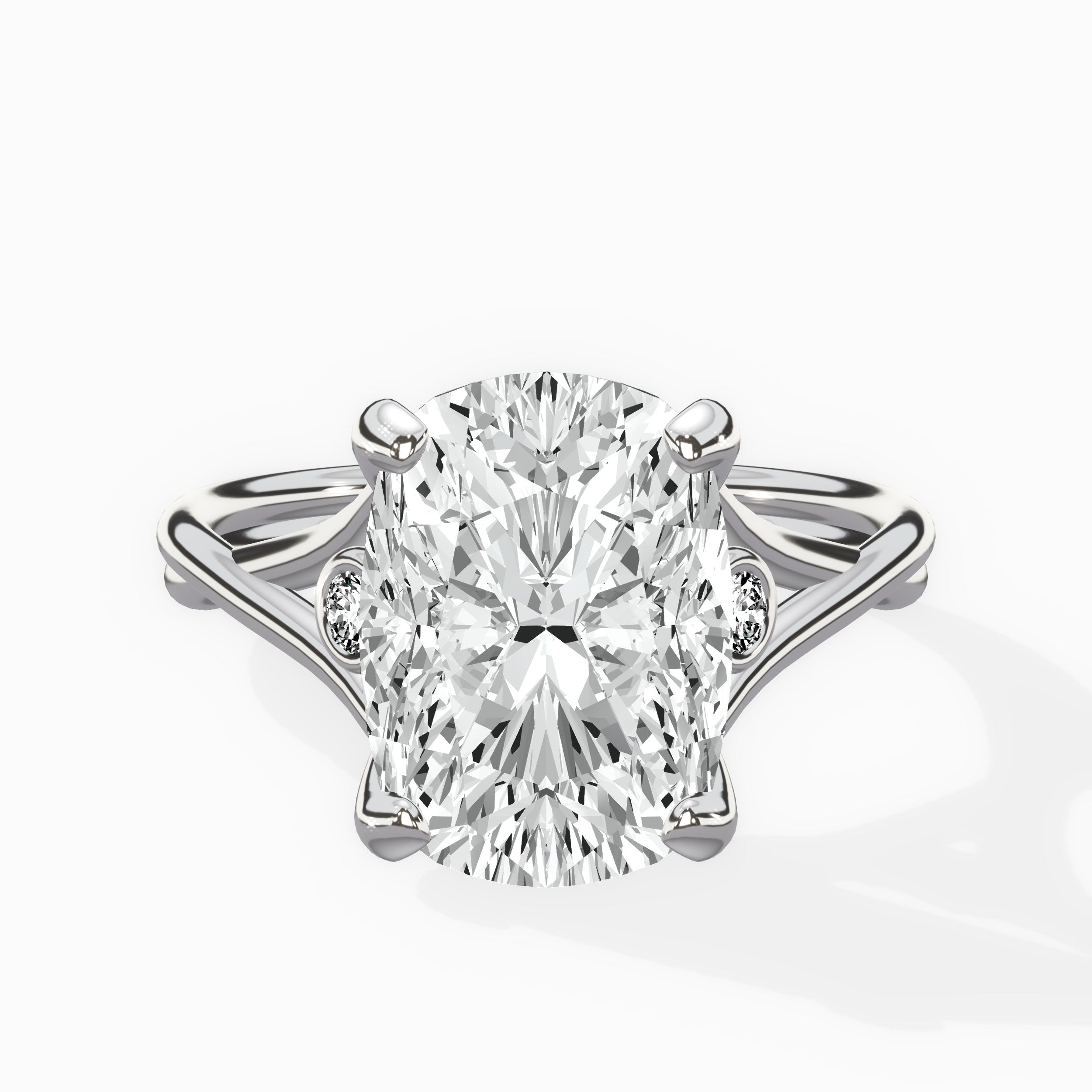 Twisted Band Solitaire Engagement Ring