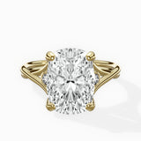 Twisted Band Solitaire Engagement Ring