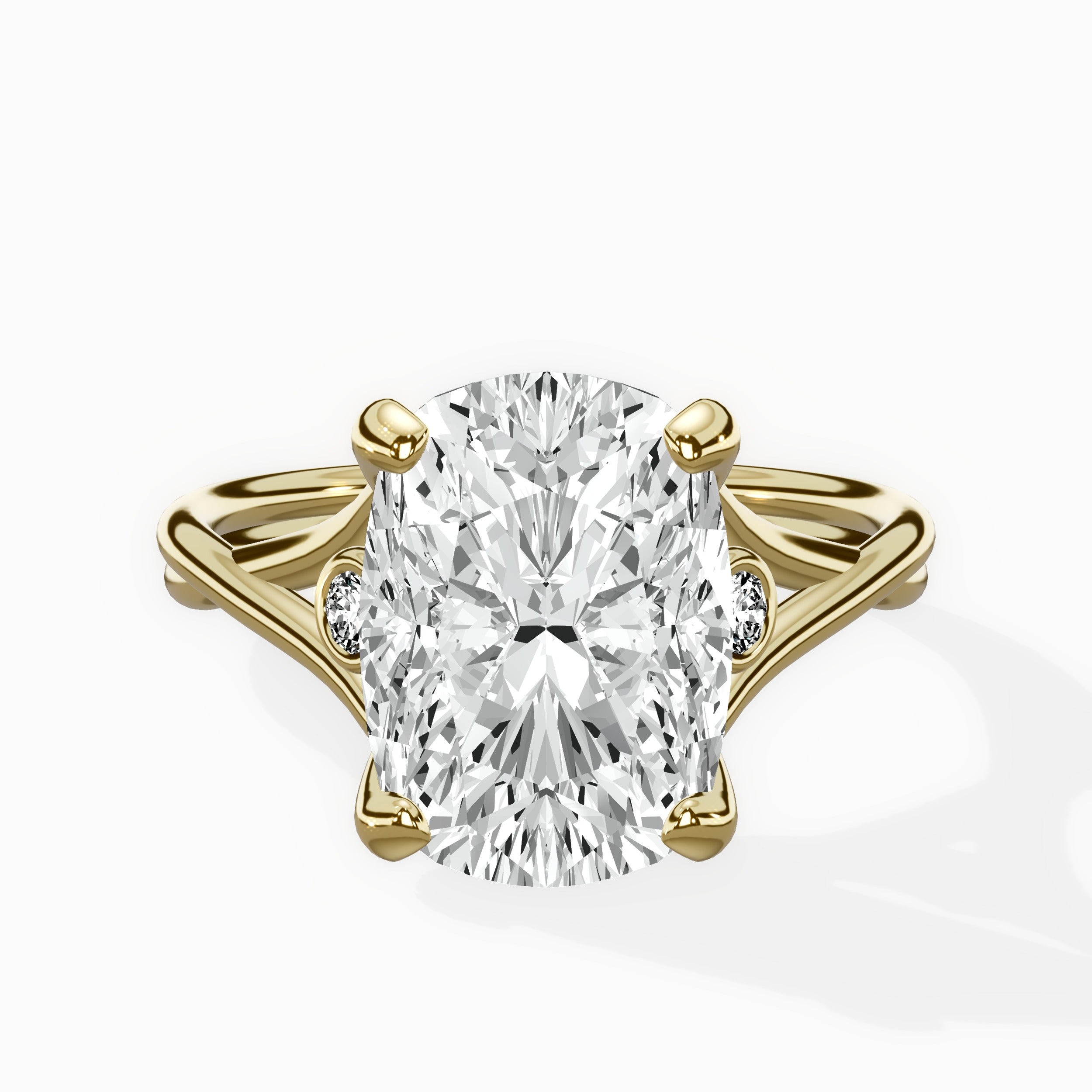 Twisted Band Solitaire Engagement Ring