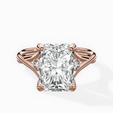 Twisted Band Solitaire Engagement Ring