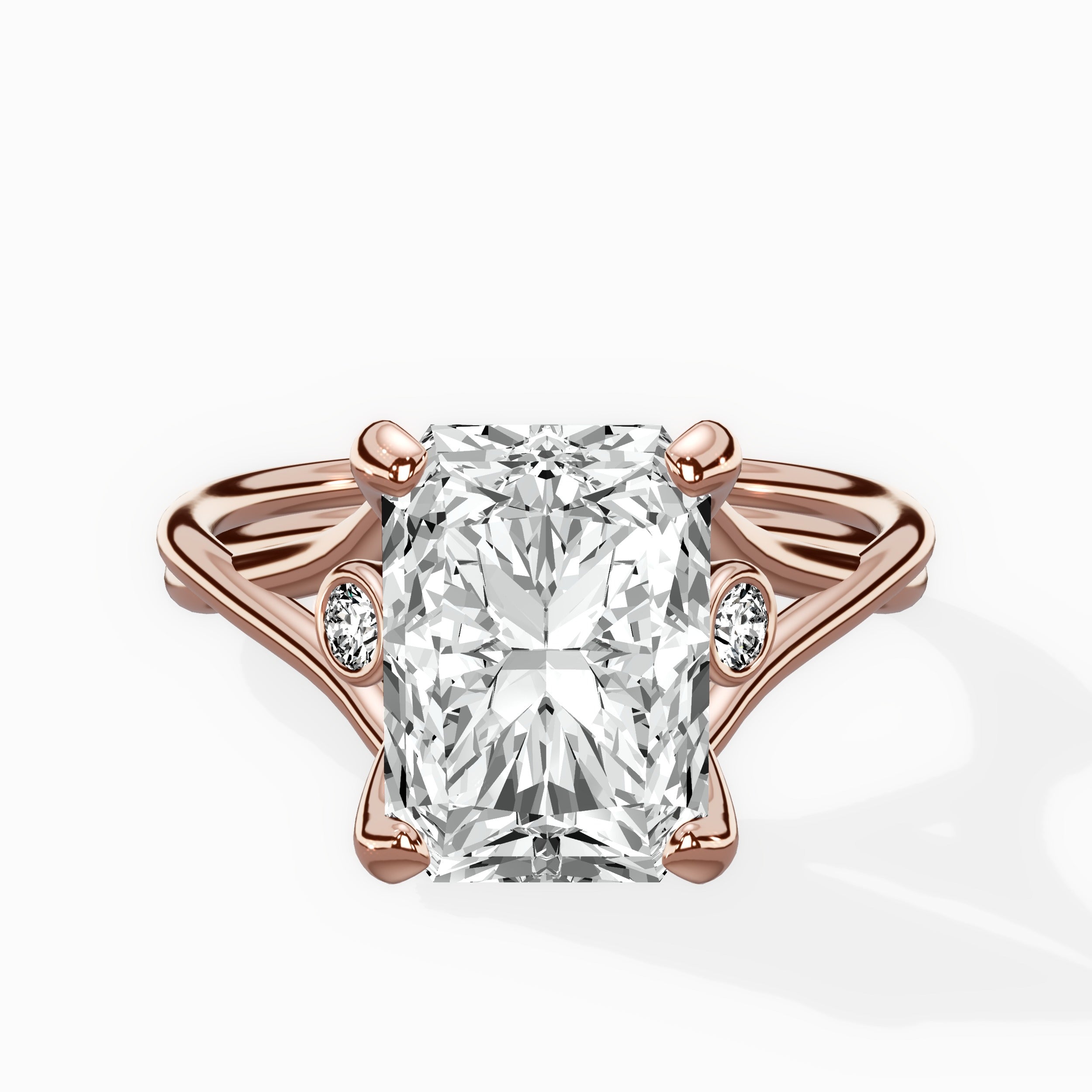 Twisted Band Solitaire Engagement Ring