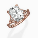 Twisted Band Solitaire Engagement Ring