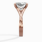 Twisted Band Solitaire Engagement Ring