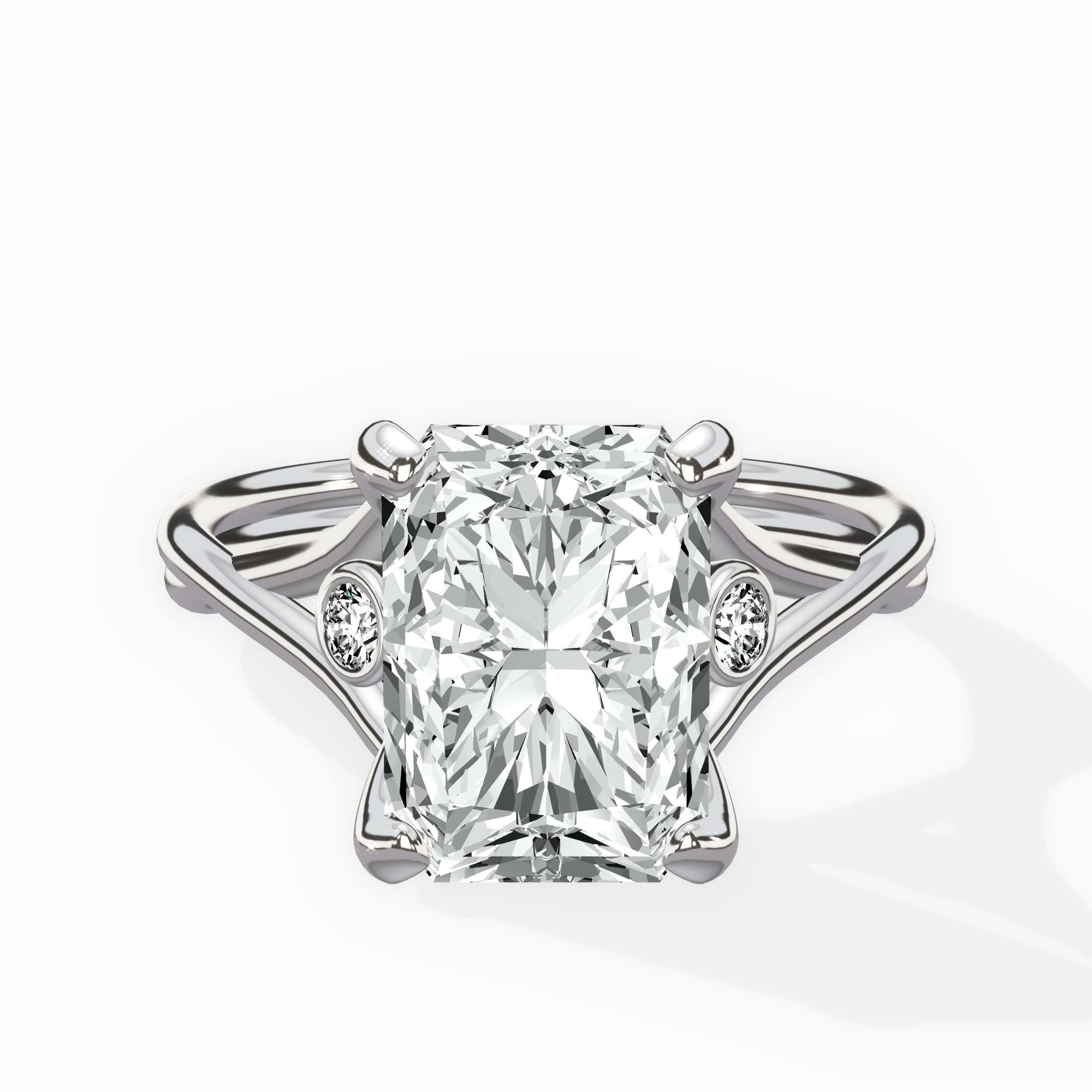 Twisted Band Solitaire Engagement Ring