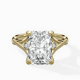 Twisted Band Solitaire Engagement Ring