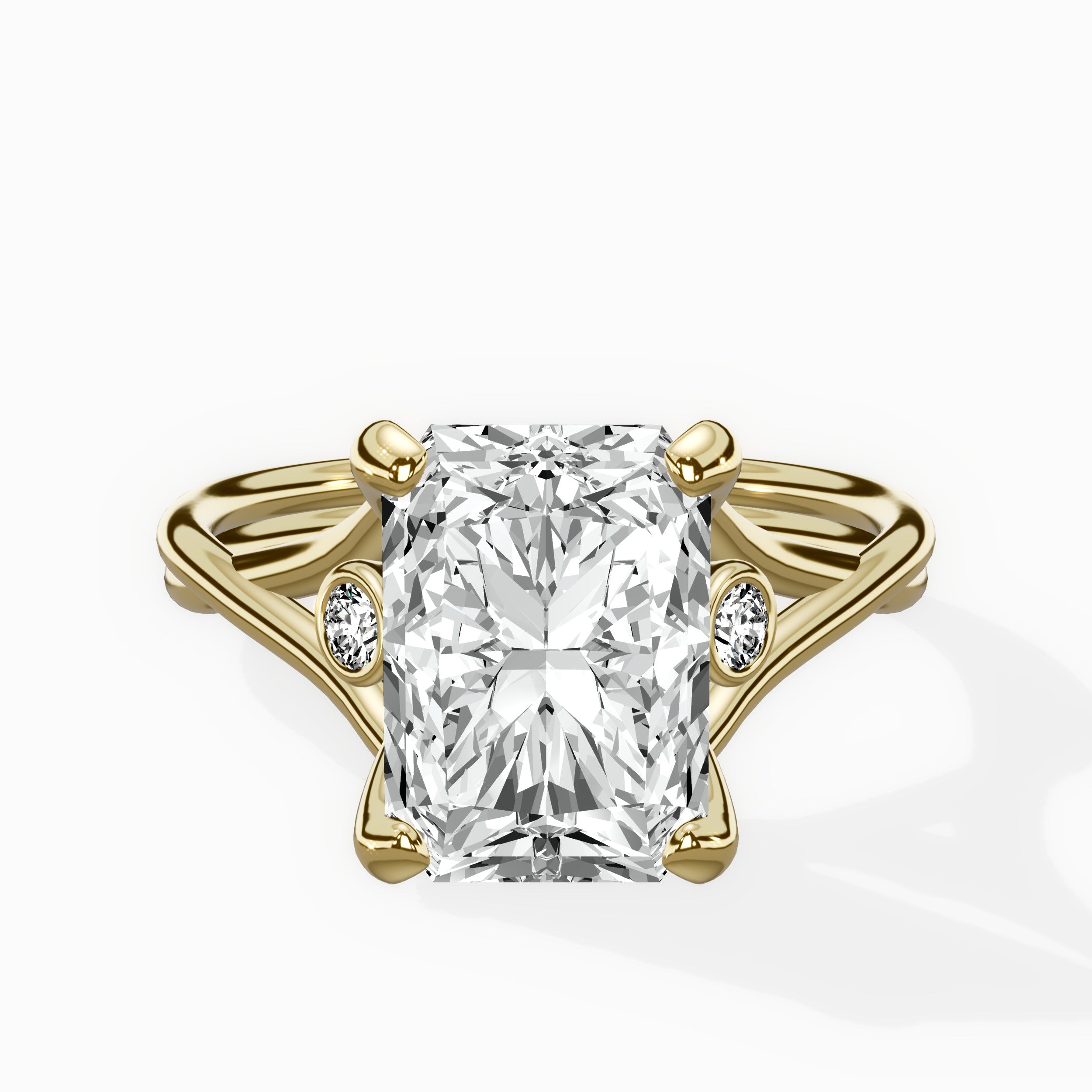 Twisted Band Solitaire Engagement Ring