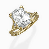 Twisted Band Solitaire Engagement Ring